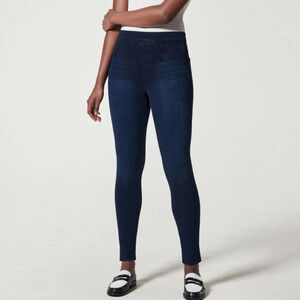 Spanx Jeanish Knit Shaping Leggings in Twilight Rinse - Size Small